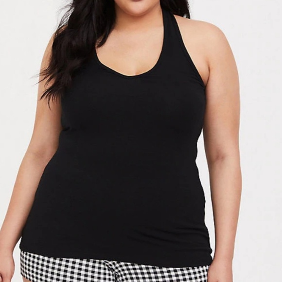 torrid Tops - Nwt Torrid size 4 (26) Black Foxy Halter Top